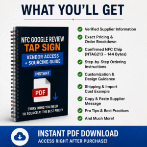 Google Review NFC Tap Sign Vendor + Supplier Guide